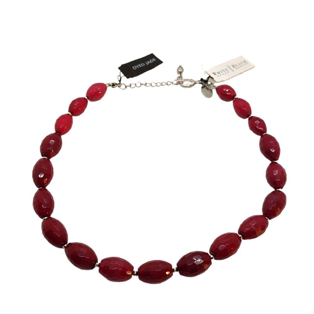 White House Black Market Red Jade Necklace